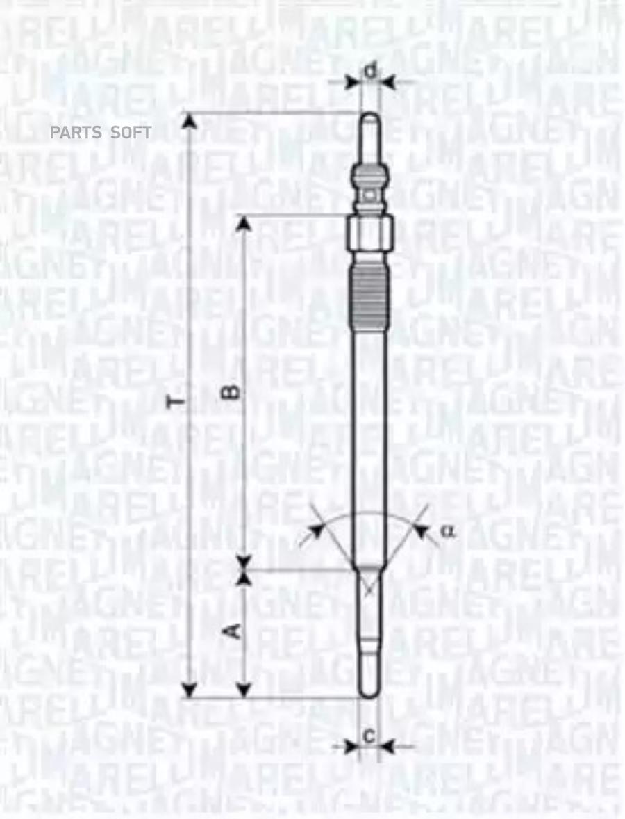 Свеча Накаливания Magneti Marelli 062900048304