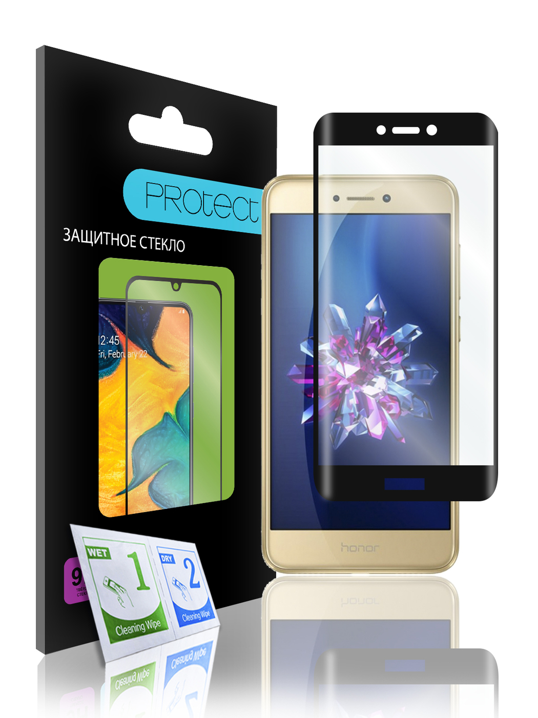 

Защитное стекло PROtect для Honor 8 Lite, 3D, Черная рамка, 40917