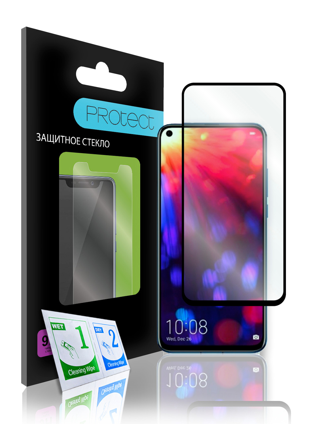 

Защитное стекло PROtect для Honor View 20, 2.5D, Полноклеевое, Черная рамка, 40931