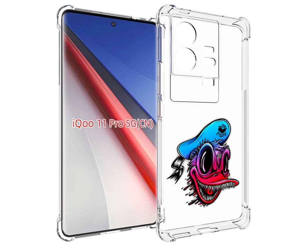 

Чехол бампер MyPads Дональд для Vivo iQOO 11 Pro противоударный, Прозрачный, Tocco
