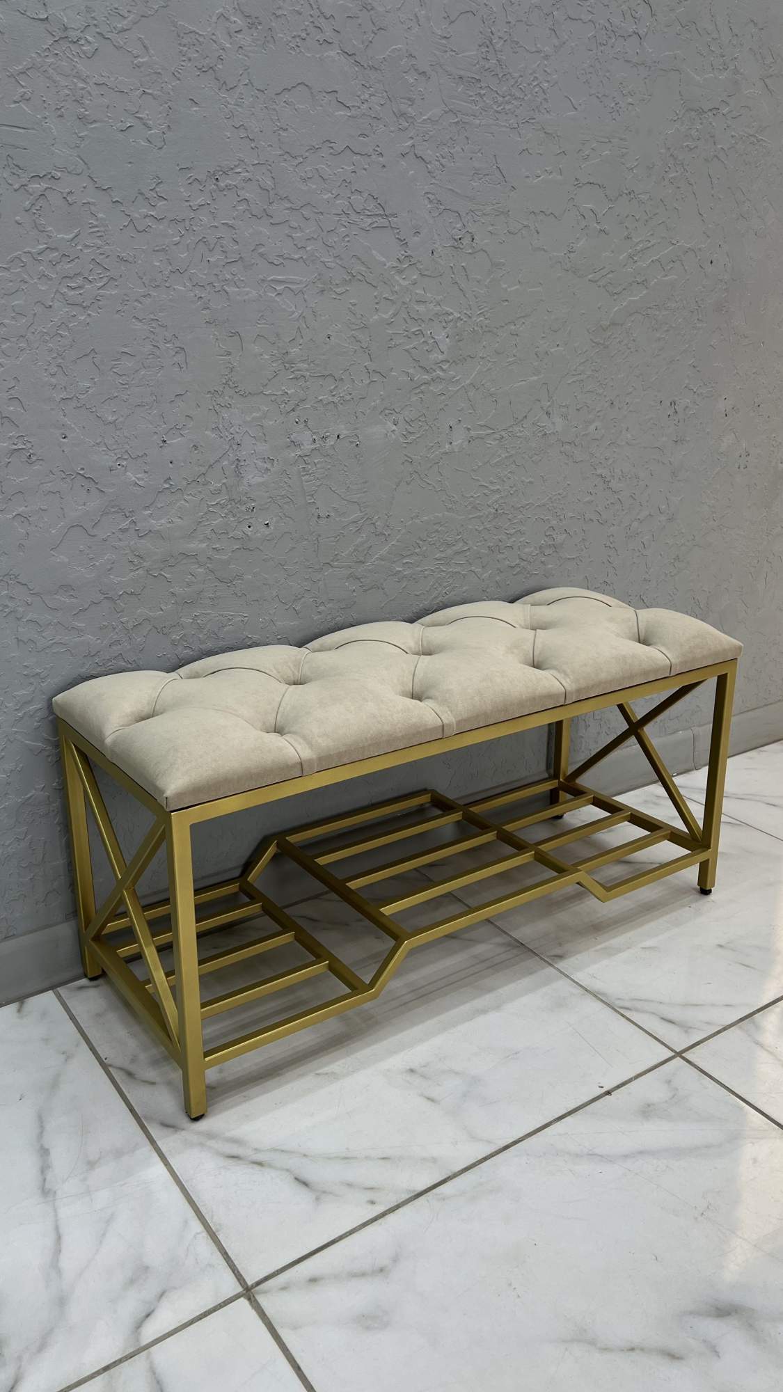 Банкетка-обувница STEEL MEBEL БК2ПЗ-К9, бежевый