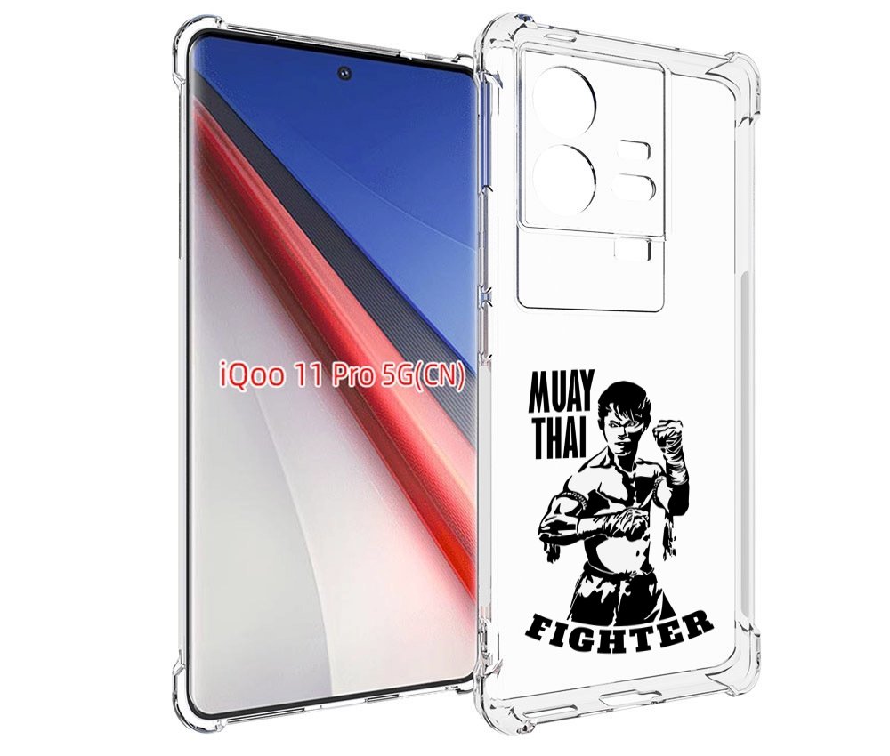 

Чехол бампер MyPads Единоборства муайтай для Vivo iQOO 11 Pro пр..., Прозрачный, Tocco