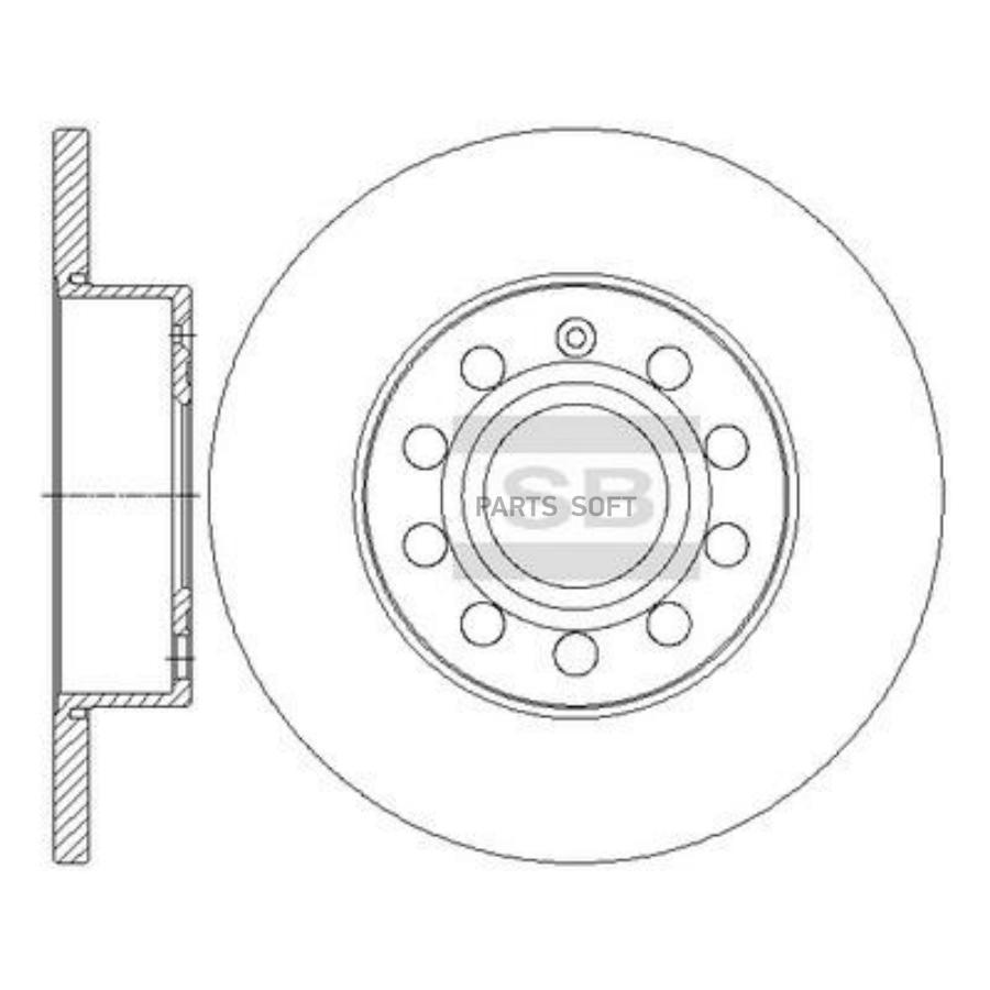 

SANGSIN BRAKE SD5407 Диск тормозной AUDI A3/SKODA OCTAVIA/VW GOLFV/JETTA 03- задний 1шт