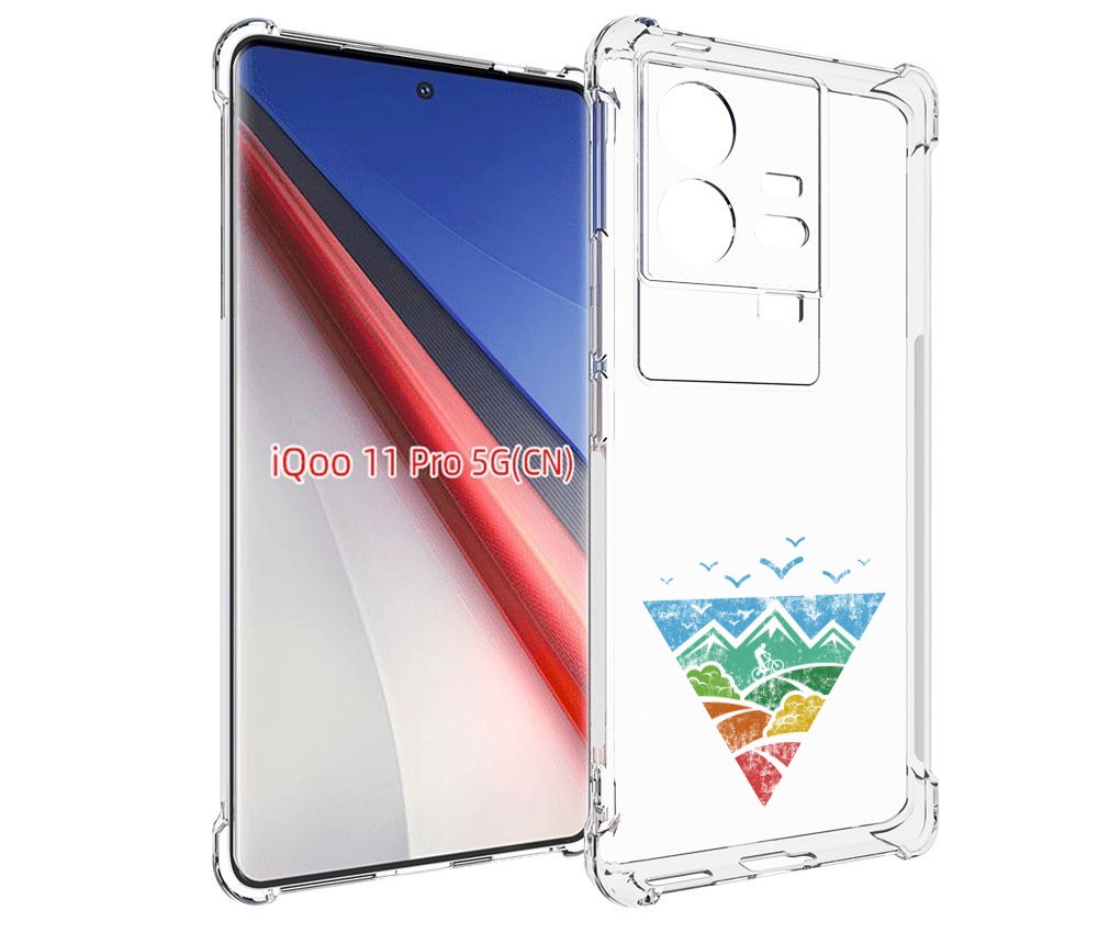 

Чехол бампер MyPads Лес земля море чайки для Vivo iQOO 11 Pro пр..., Прозрачный, Tocco