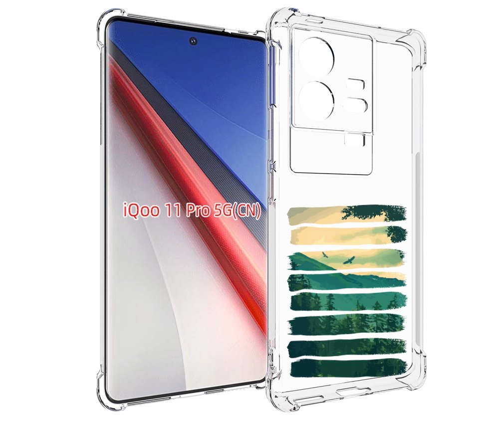 

Чехол бампер MyPads Лесная чаща для Vivo iQOO 11 Pro противоударный, Прозрачный, Tocco