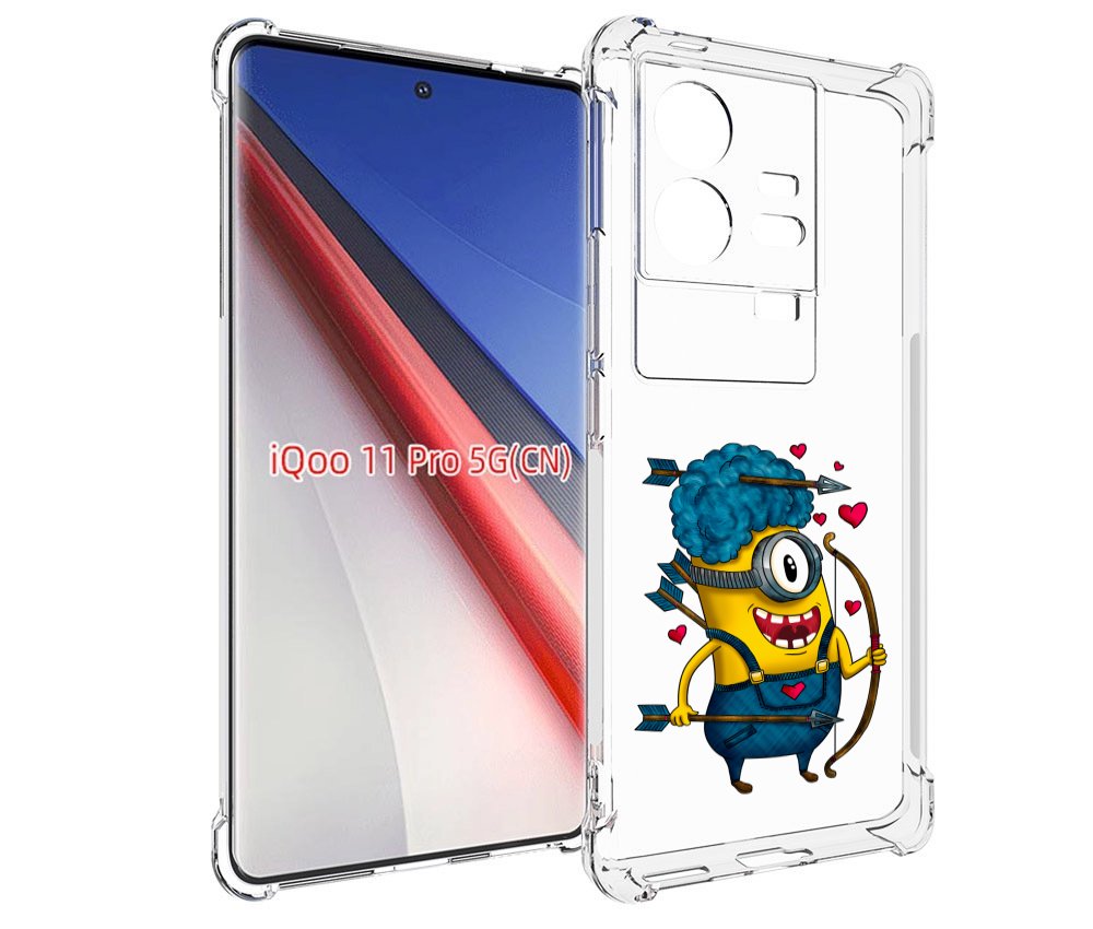 

Чехол бампер MyPads Миньон купидон для Vivo iQOO 11 Pro противоу..., Прозрачный, Tocco