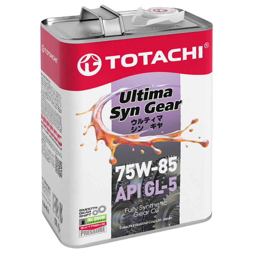 фото Масло трансмиссионное totachi ultra hypoid gear fully syn gl-5/mt-1 75w85 синтетическое 4л