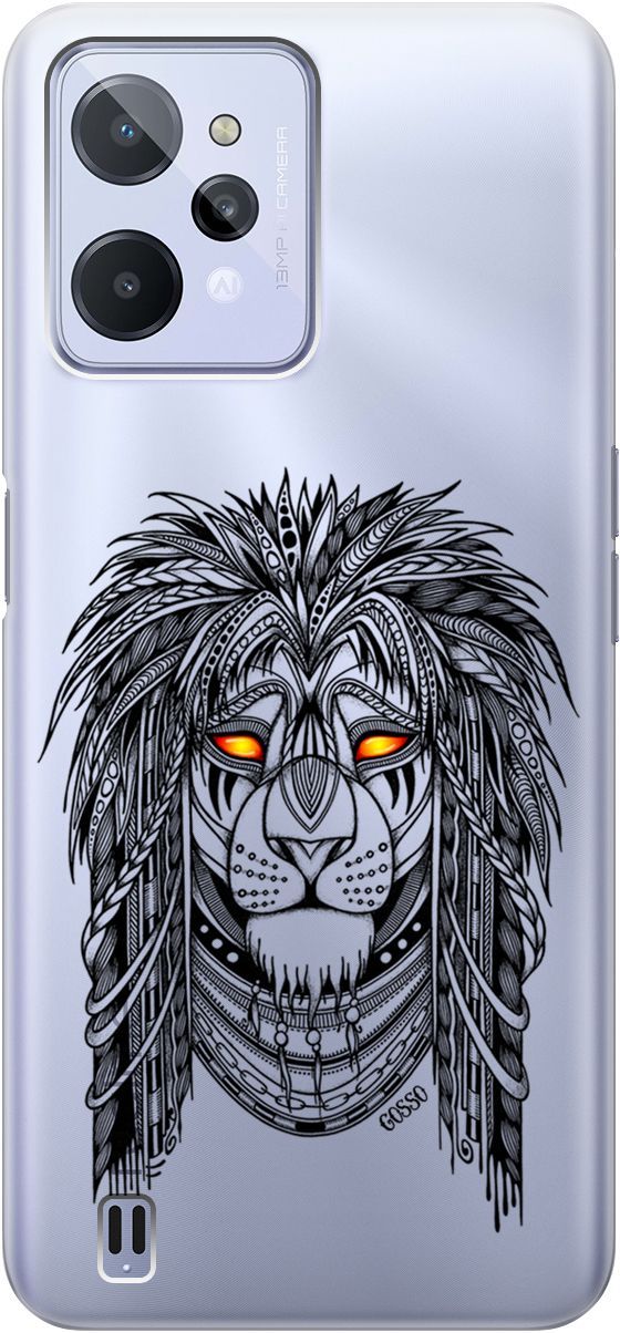 

Силиконовый чехол на realme C31 с 3D принтом "Grand Leo" прозрачный, Прозрачный;красный, 1570900