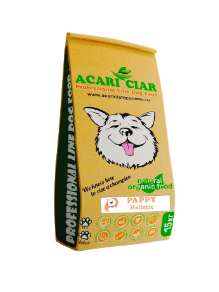 

Сухой корм для собак Acari Ciar PUPPY Holistic, средние гранулы, 15 кг, puppy15m