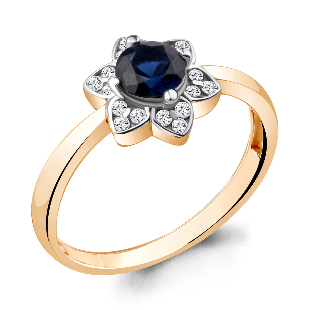

Кольцо из серебра с сапфиром р.  Aquamarine 68919АБ_925_з, 68919АБ_925_з