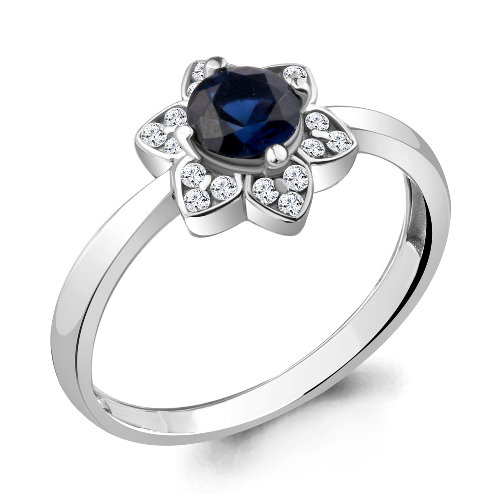 

Кольцо из серебра с сапфиром р. , Aquamarine 68919АБ_925_р, 68919АБ_925_р
