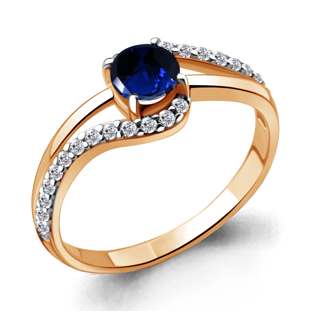 

Кольцо из серебра с сапфиром р. 18 Aquamarine 68920АБ_925_з, 68920АБ_925_з