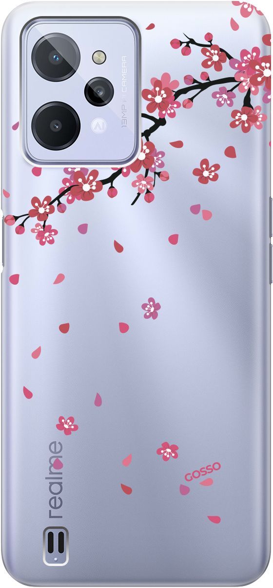 

Силиконовый чехол на realme C31 с 3D принтом "Sakura" прозрачный, Прозрачный;коричневый, 1570900