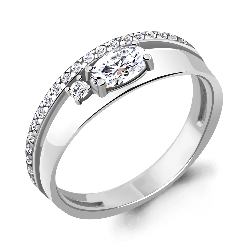 

Кольцо из серебра с фианитом р. 20,5 Aquamarine 68924А_925_р, 68924А_925_р