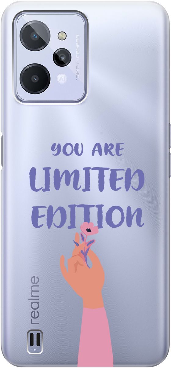 

Силиконовый чехол на realme C31 с 3D принтом "Limited Edition" прозрачный, Прозрачный;розовый, 1570900