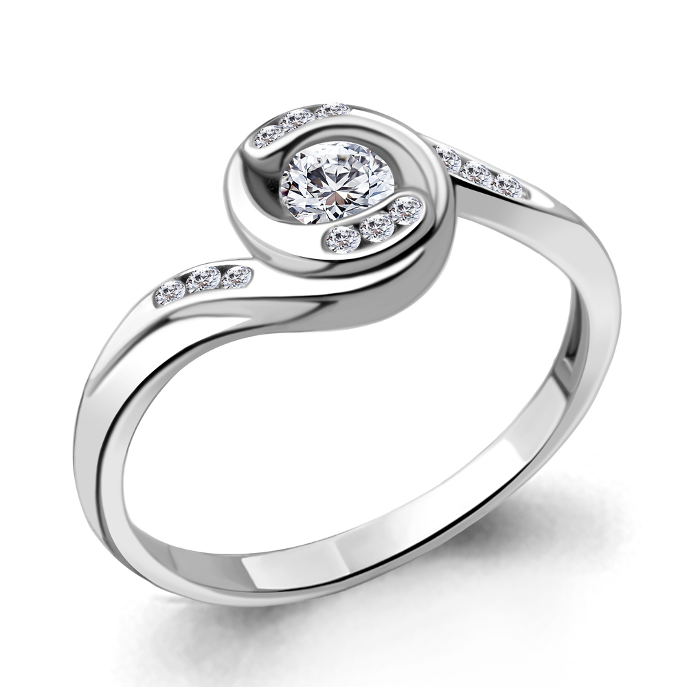 

Кольцо из серебра с фианитом р. 16,5 Aquamarine 68933А_925_р, 68933А_925_р