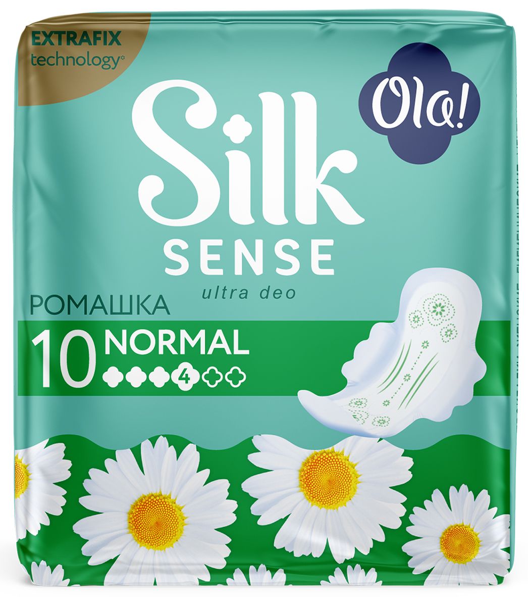 Прокладки Ola! Silk Sense Ultra Deo Normal гигиенические ромашка 10 шт.