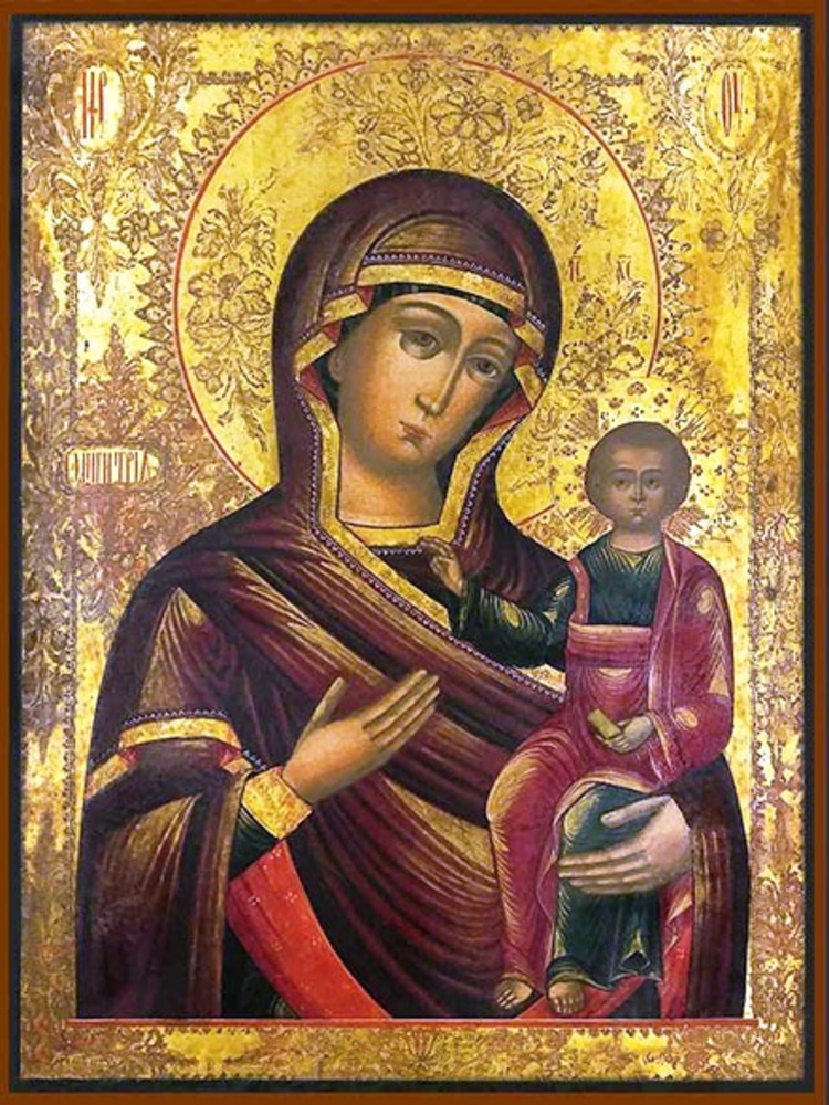 Освященная икона Божией Матери Одигитрия 24*18 см на дереве