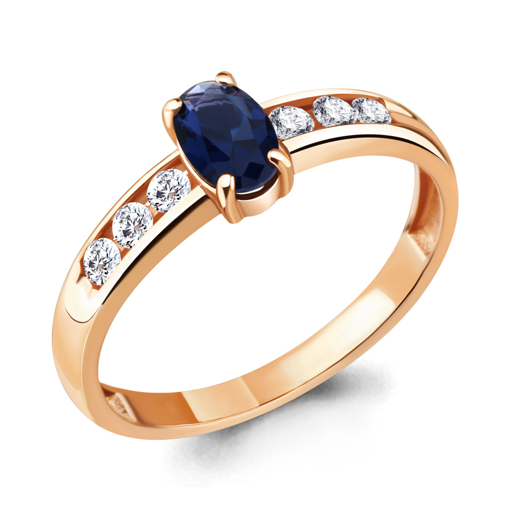 

Кольцо из серебра с сапфиром р. 18 Aquamarine 68935АБ_925_з, 68935АБ_925_з