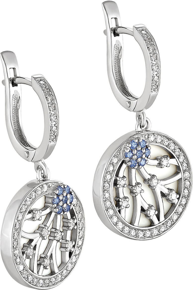 

Серьги из серебра с фианитом swarovski Kabarovsky 12-075-7910, 12-075-7910