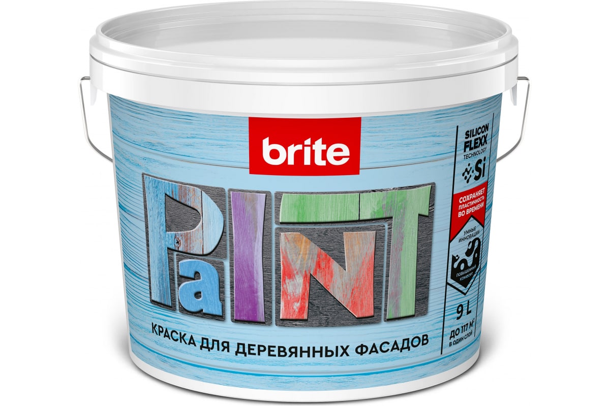 

BRITE FLEXX краска премиальная для деревянных фасадов, база С (9л)