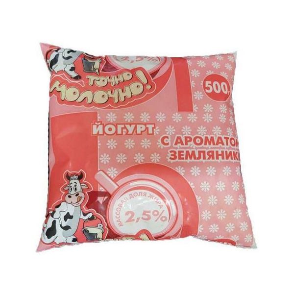 

Питьевой йогурт Точно молочно! с земляникой 2,5% 450 г