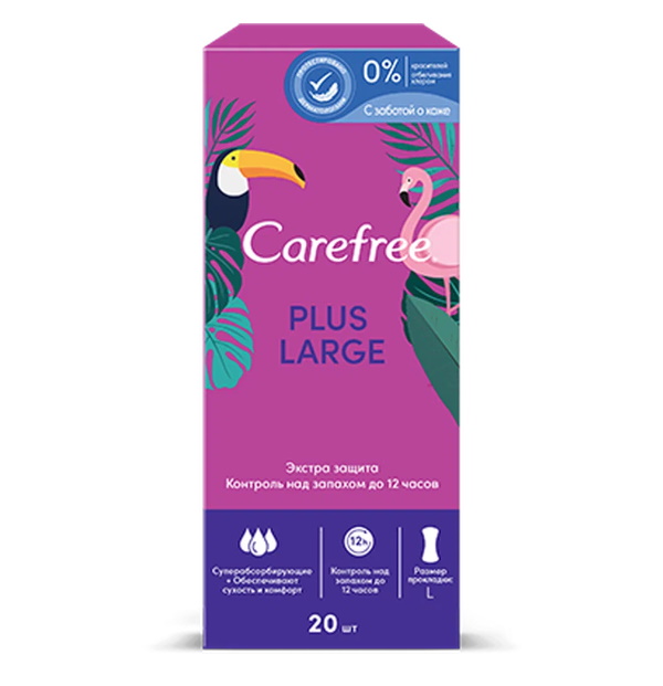 Прокладки ежедневные Carefree Plus Large 20 шт.