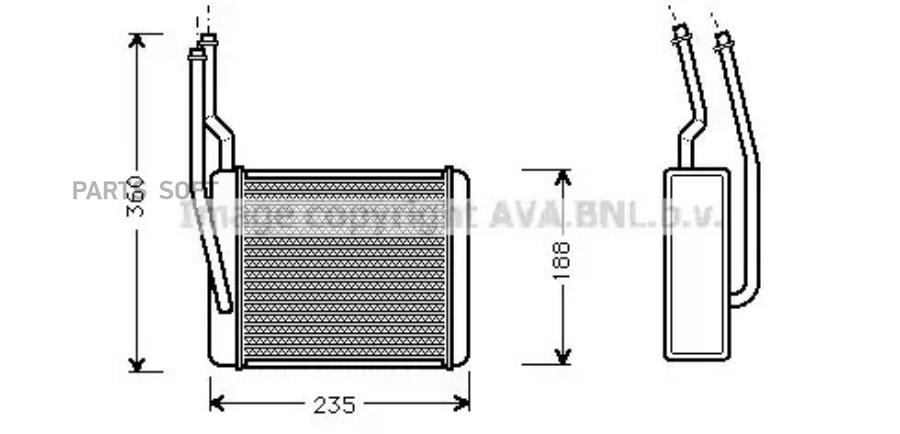 Радиатор Отопителя AVA FD6272