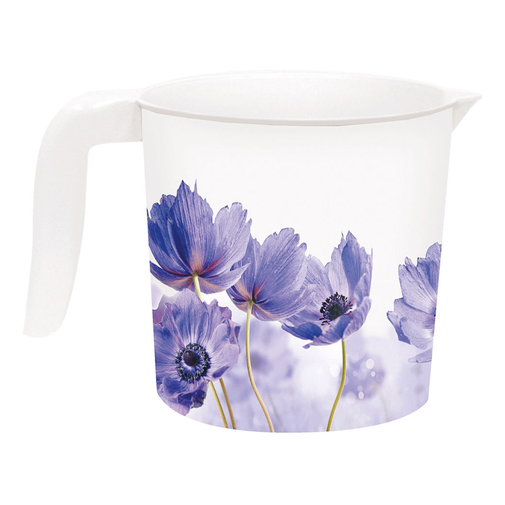 

Кружка Violet Синие маки 1 л белая