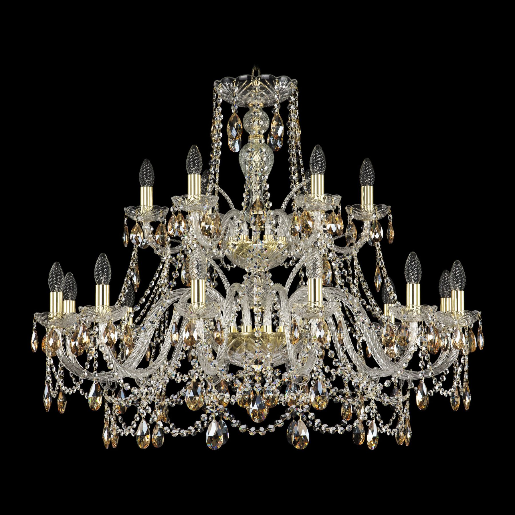 

Хрустальная люстра 1411/12+6/360/2d G K721 Bohemia Ivele Crystal, 1411/12+6/360/2d G K721