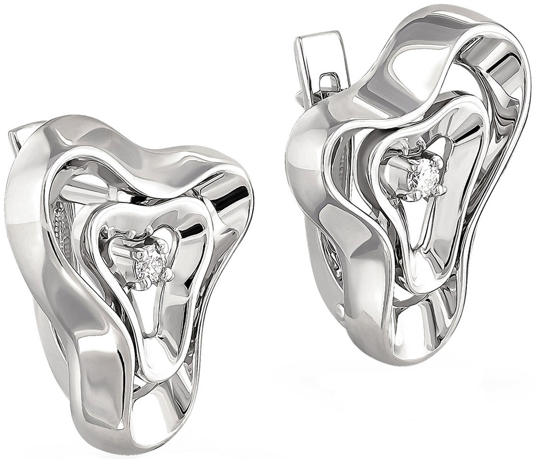 

Серьги из белого золота с бриллиантом Kabarovsky 12-1999-1000, 12-1999-1000
