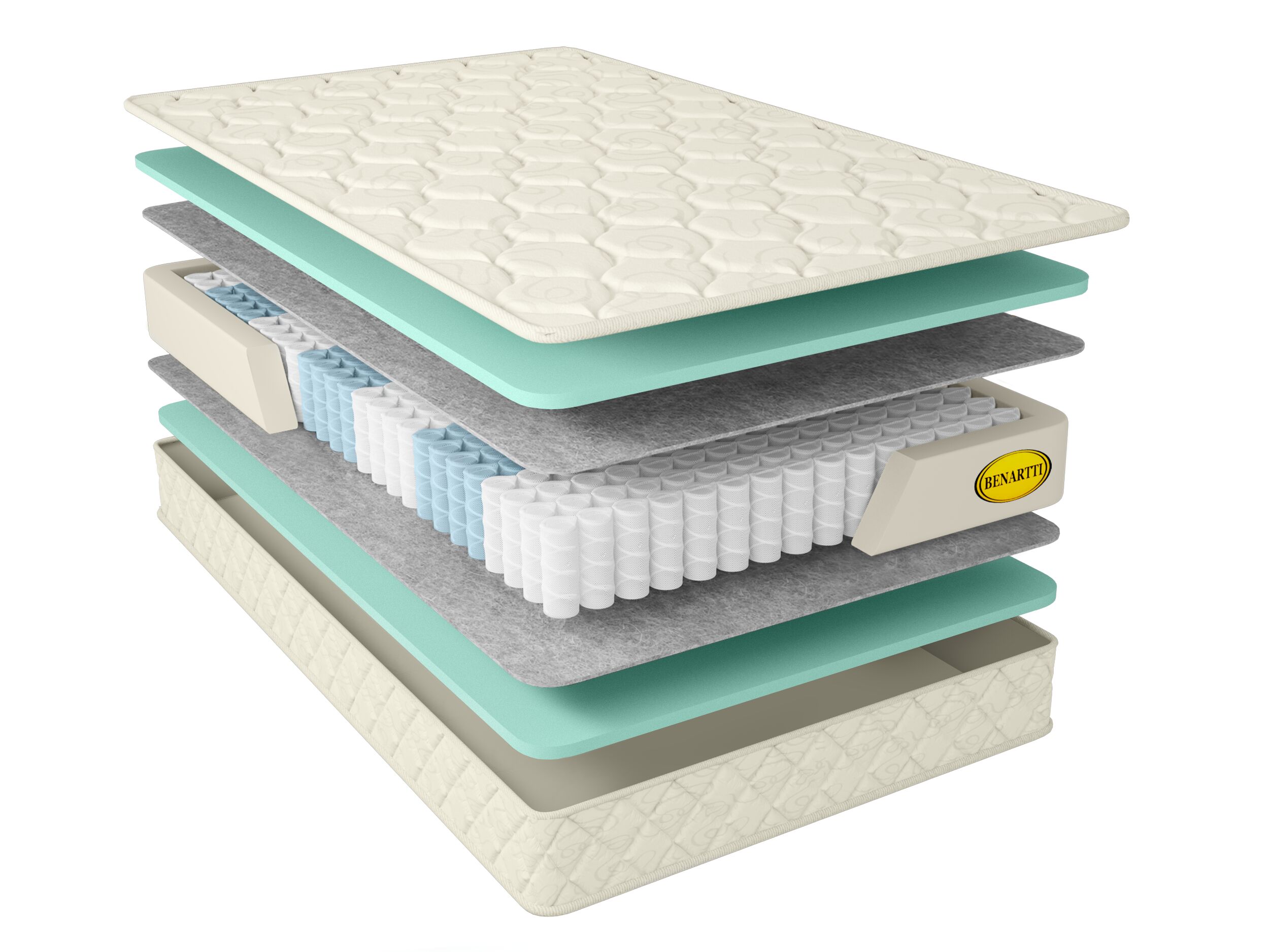 

Матрас Benartti Classic Mini S1000 190х180, Белый, Classic Mini S1000