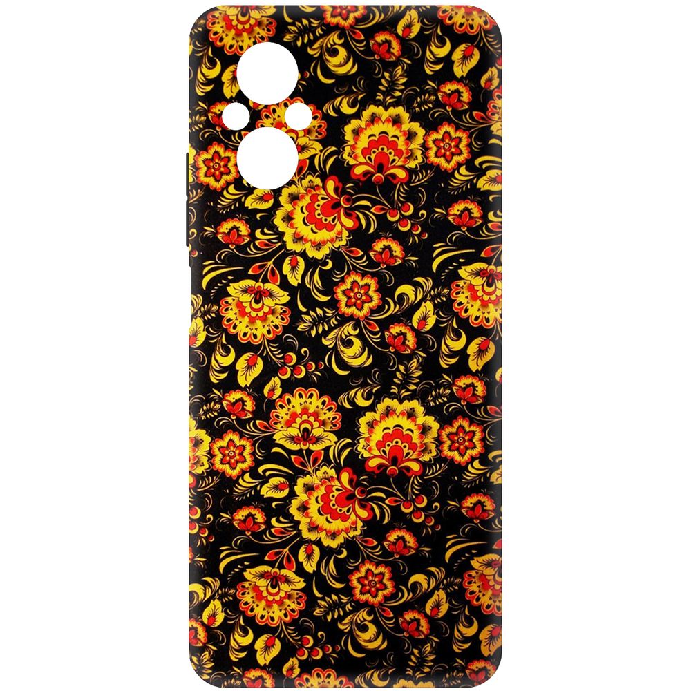 

Чехол-накладка Krutoff Soft Case Хохлома для Realme C67 черный