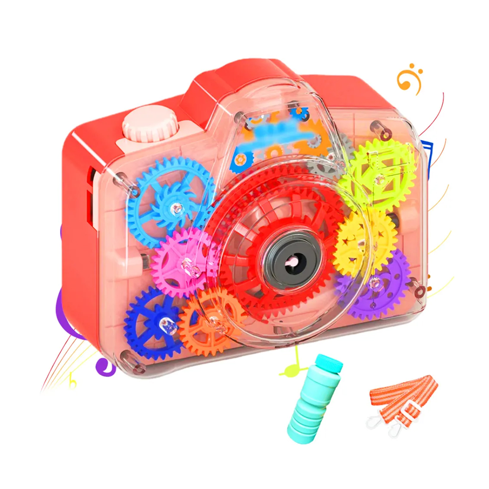 Генератор мыльных пузырей Market toys lab Фотоаппарат Bubble Camera красный мыльный генератор