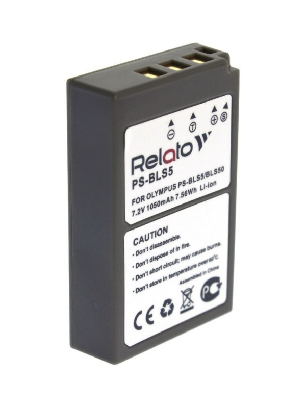 Аккумулятор Relato PS-BLS5 для Olympus E-PL2/ E-PL5/ PEN E-PL2 и др.
