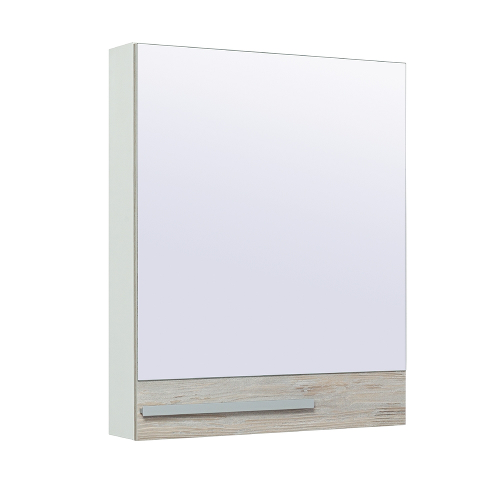 Зеркальный шкаф Runo Вудлайн 60 правое, скандинавский дуб/белый 00-00001006 шкаф с витриной 1v2s tiffany вудлайн кремовый