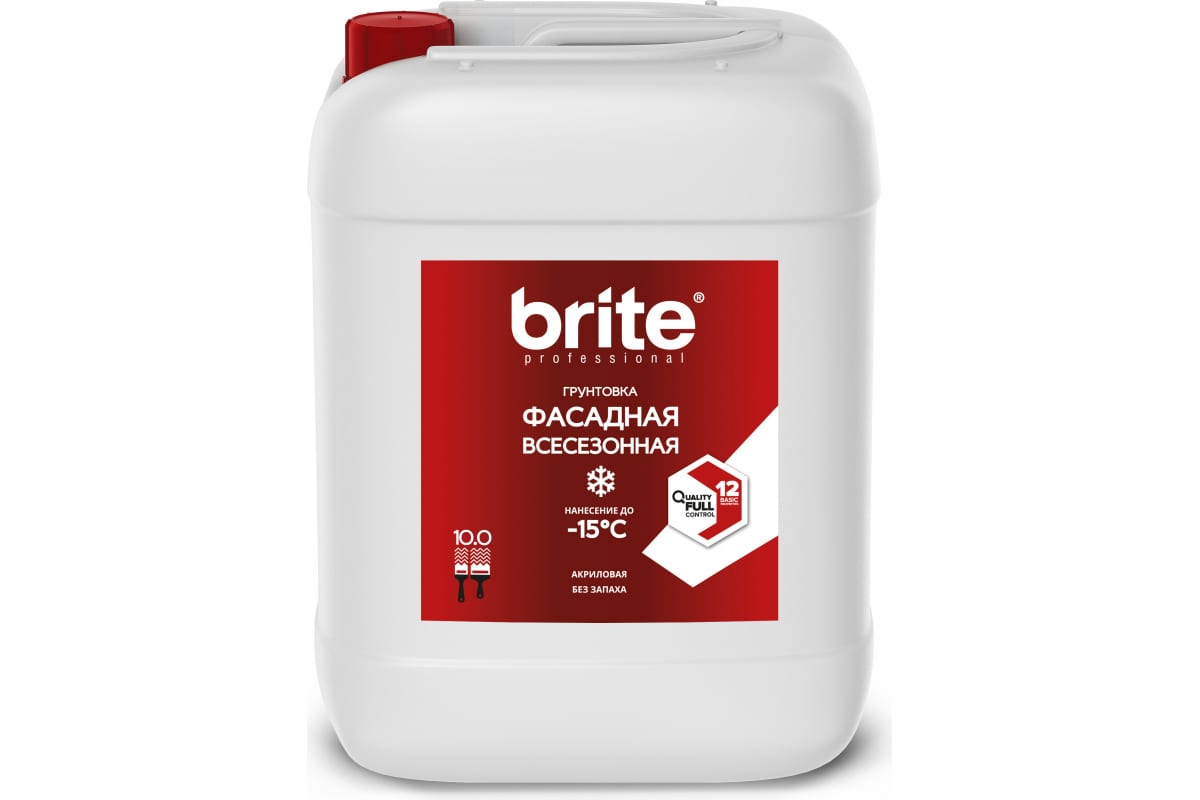 

BRITE PROFESSIONAL грунтовка фасадная всесезонная (10л)