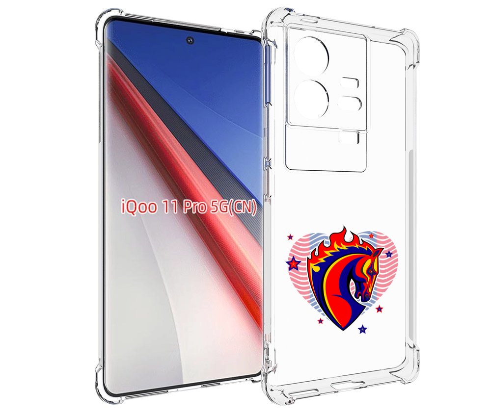 

Чехол бампер MyPads ФК ЦСЛ Лошадь для Vivo iQOO 11 Pro противоуд..., Прозрачный, Tocco