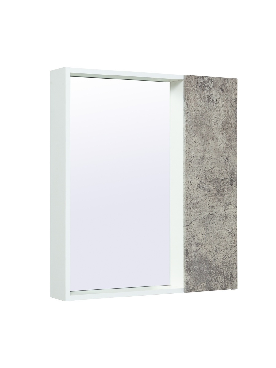 Зеркальный шкаф Руно Runo Манхэттен 65, универсальный, серый бетон