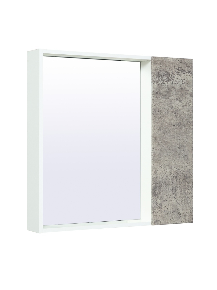 Зеркальный шкаф Руно Runo Манхэттен 75, универсальный, серый бетон настенная полка полка 2207 м1 дуб ватан бетон чикаго