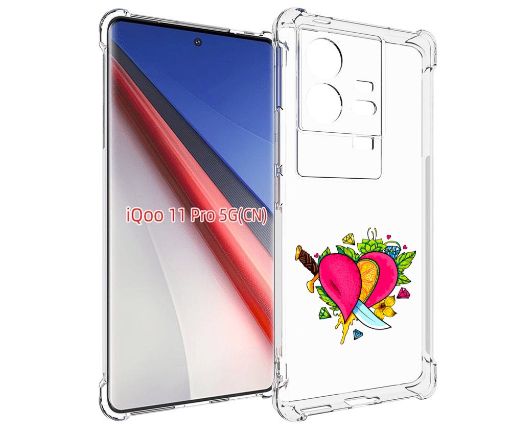 

Чехол бампер MyPads Фруктовое сердце для Vivo iQOO 11 Pro против..., Прозрачный, Tocco