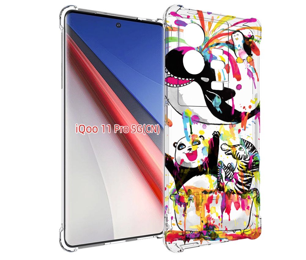 

Чехол бампер MyPads Хиппи кит для Vivo iQOO 11 Pro противоударный, Прозрачный, Tocco