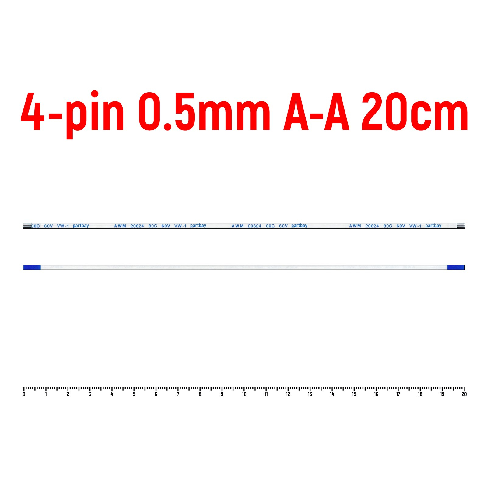 

Шлейф OEM 4-pin Шаг 0.5mm Длина 20cm