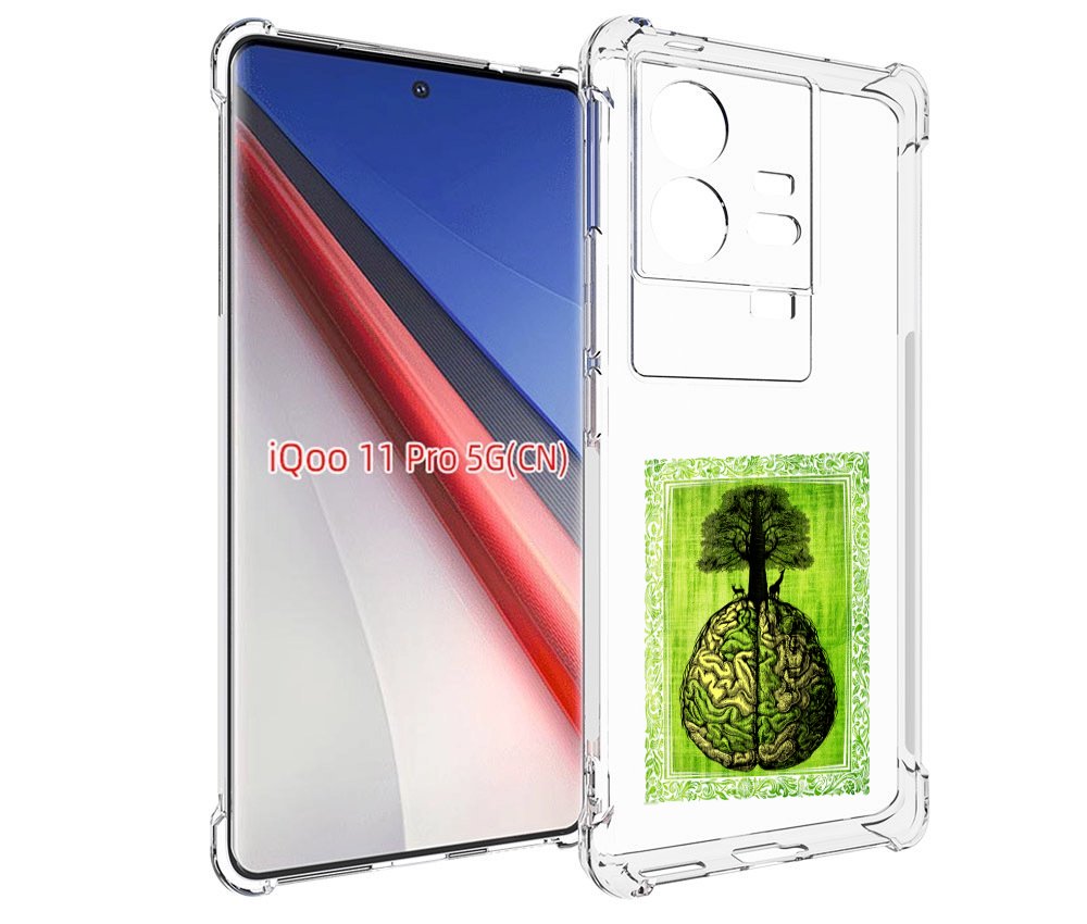 

Чехол бампер MyPads абстракция здоровый мозг для Vivo iQOO 11 Pr..., Прозрачный, Tocco