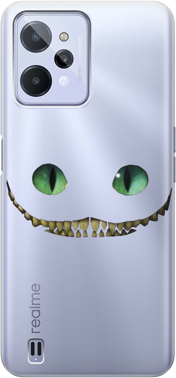 

Силиконовый чехол на realme C31 с 3D принтом "Cheshire Cat" прозрачный, Прозрачный;белый, 1571100