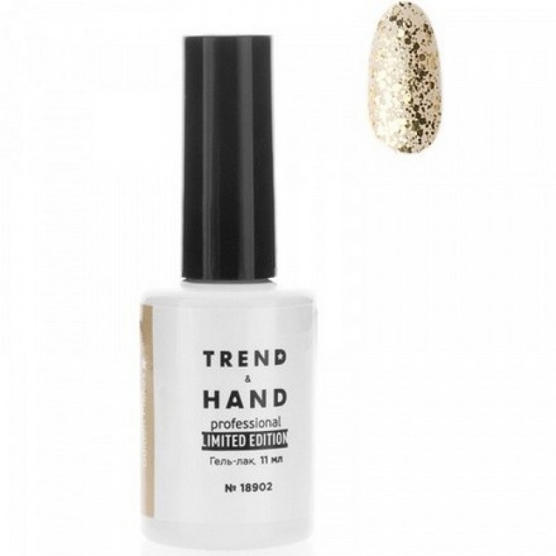 фото Trend&hand, гель-лак limited edition №18902, golden flakes trend&hand professional