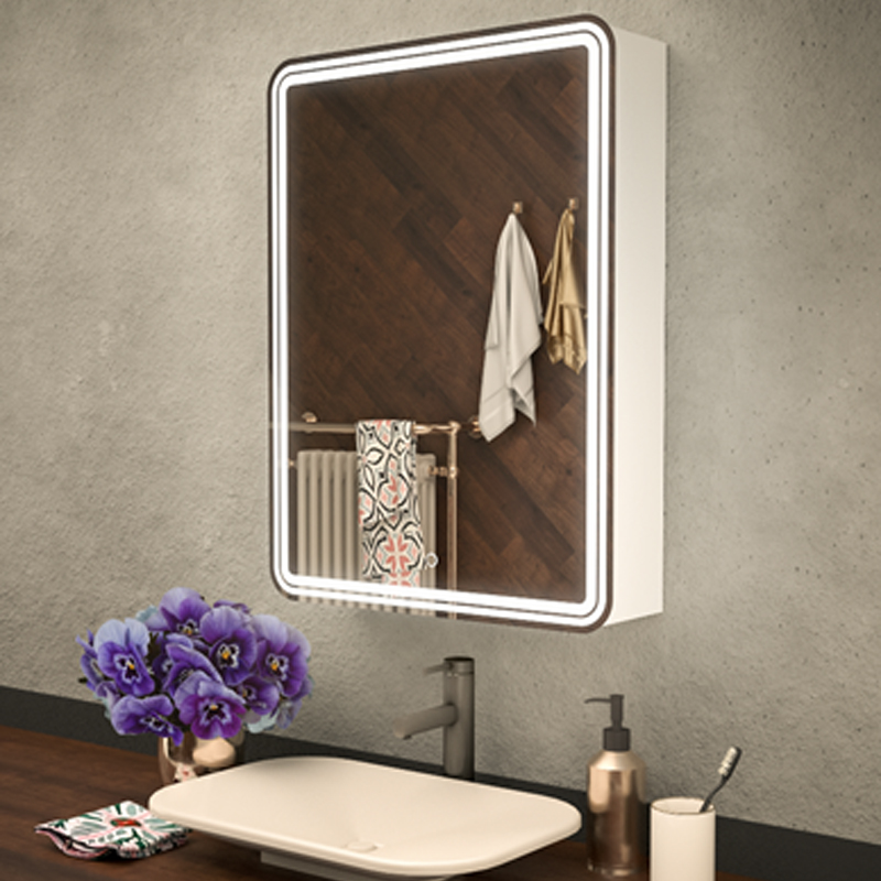 

Зеркало-шкаф Azario Adriana 60x80 LED L, Белый, Adriana