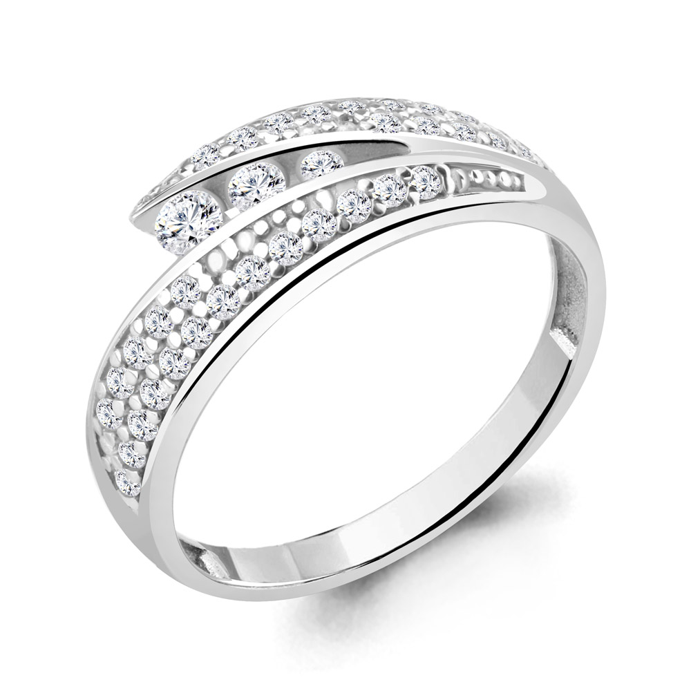 

Кольцо из серебра с фианитом р. 18,5 Aquamarine 68981А_925_р, 68981А_925_р