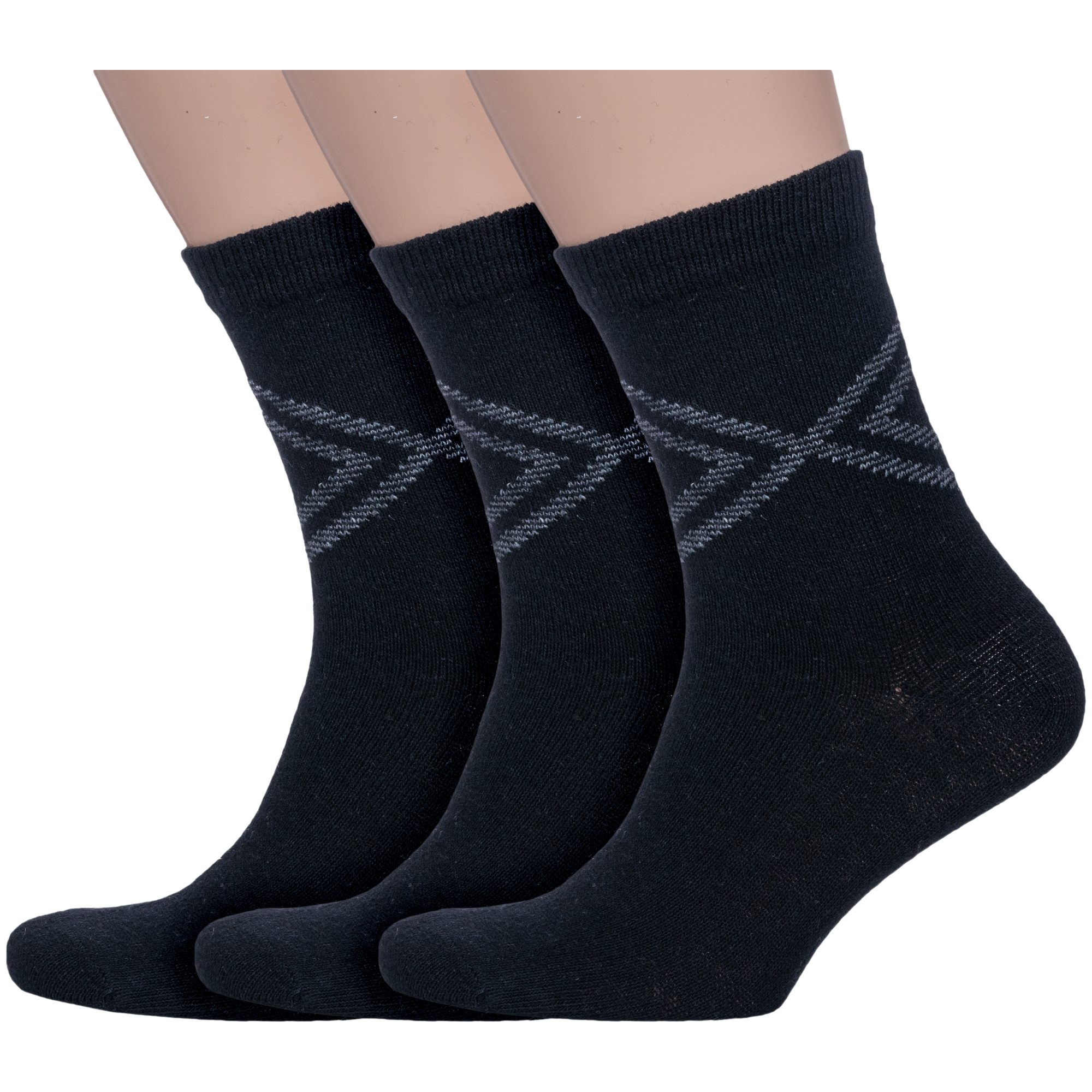 Комплект носков мужских Hobby Line 3-6289 черных 39-43