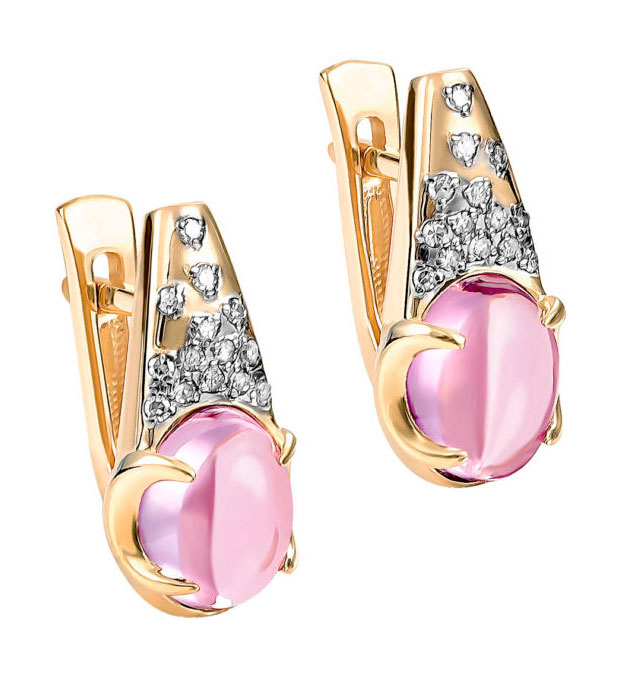 

Серьги из желтого золота с бриллиантом/аметистом Kabarovsky 12-21100-5300, 12-21100-5300